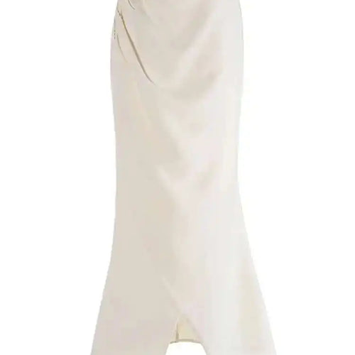 Load image into Gallery viewer, High Waist Rose Red Pleated Nailed Irreuglar Elegant  Half-body Skirt Women Fashion Tide New Spring Autumn 2025 1DH5226
