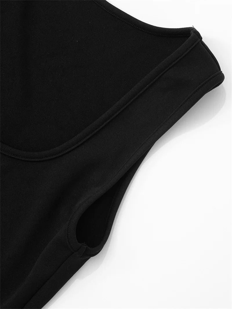 Patchwork Fur Hem Sexy Mini Dress Women Robe Fashion Black Summer New Sleeveless Backless Slim High Waist Sheath Dress