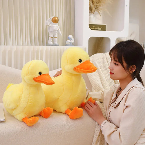 Load image into Gallery viewer, 32/44CM Cute Hairy Plush Duck Toys Kawaii Furry Duck Doll Stuffed Soft Animal Pillow Lovely Kids Girls Children Birthday Gift
