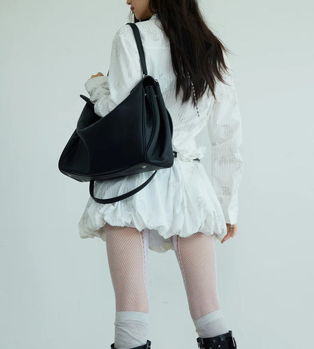 Women White Printed Pleated Belted Big Size Mini Shirt Dress New Lapel Long Sleeve Fashion Tide Spring Autumn 2025 1DJ0011