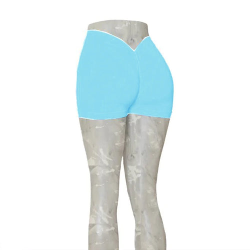 Load image into Gallery viewer, Nylon Back V Butt Yoga Shorts Women High Waist Fitness Workout Gym Running Scrunch Leggings Trousers Jogging Athletic Wear
