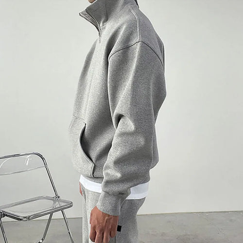 Load image into Gallery viewer, Men&#39;s Pants Set New Korean Casual Sets Half Zipper High Collar Loose Pullover Sweatshirt Elastic Waist Male Bottoms 9W1850
