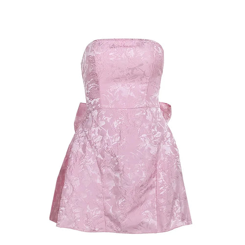 Load image into Gallery viewer, Backless Bow Sexy Mini Dress For Women Fashion Off-shoulder Strapless Sleeveless Bodycon Club Party Dress Elegant
