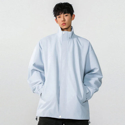 Load image into Gallery viewer, High Street Male Jacket Spring New Fake Two Pieces Lapel Plaid Design American Style Jackets Solid Color Men's Coats 9W1236
