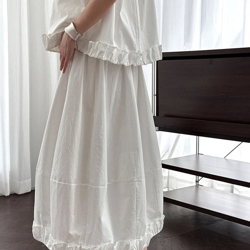 Load image into Gallery viewer, Purple Tank Top Ruffles Half-body Skirt Two Pieces Suit New Round Neck Sleeveless Women Fashion Spring Summer 2025 1DJ1471
