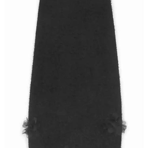 Load image into Gallery viewer, Black Big Size Flower Sweater Skirt Two Pieces Suit New Round Neck Long Sleeve Women Fashion Spring Autumn 2025 1DH9379
