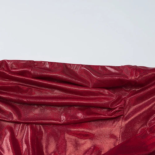 Load image into Gallery viewer, Off-shoulder Strapless Sexy Maxi Dress For Women Fashion Red Sleeveless Backless Thigh High Split Bodycon Club Dress
