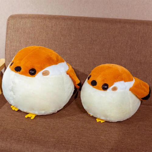 Load image into Gallery viewer, Simulation Fat Round Sparrow &amp; Titmouse Plush Toys Stuffed Lifelike Animal Doll Soft Bird Pillow Cute Gift for Kids Girl
