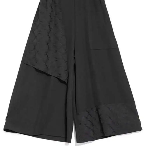 Load image into Gallery viewer, High Elastic Waist Black Irregular Spliced Wide Leg Pants New Trousers Women Fashion Tide Spring Autumn 2025 1DH5074
