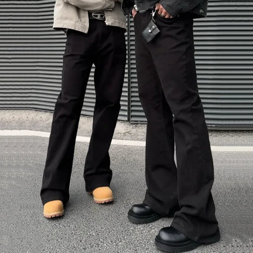 Load image into Gallery viewer, Men's Jeans New American High Street Micro Flared Denim Pants Handsome Trendy Straight Wide Leg Male Trousers 9W1430
