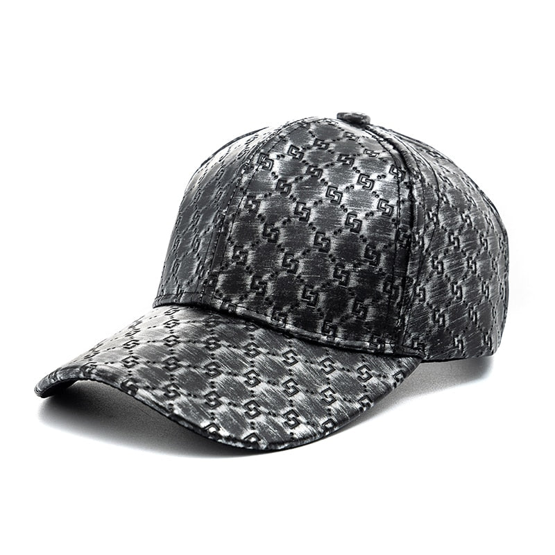 Unisex Leather Cap Vintage Baseball Cap Men Women Adjustable Casual Outdoor Streetwear Sports Hat