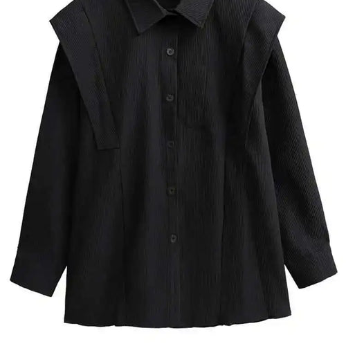 Load image into Gallery viewer, Women Purple Corduroy Shaped Big Size Elegant Blouse New Lapel Long Sleeve Shirt Fashion Tide Spring Autumn 2025 1DH4096
