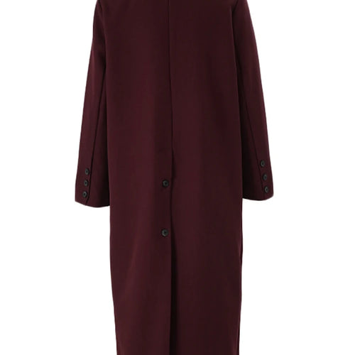 Load image into Gallery viewer, Women Wine Red Double Breasted Big Size Long Blazer New Lapel Long Sleeve Jacket Fashion Tide Spring Autumn 2025  2DB1253
