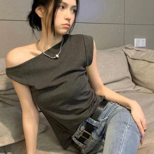 Load image into Gallery viewer, Y2k Fairy Sexy T-shirt Women Off Shoulder Design Crop Top Tee Shirts Femme Korean Fashion Ladies Tops Cute T-shirts Streetwear
