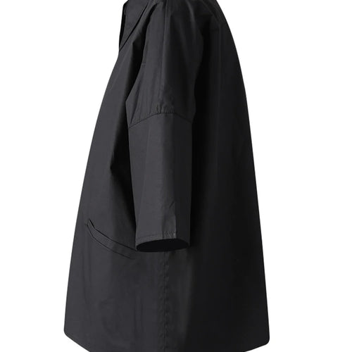 Load image into Gallery viewer, Women White Irregular Hem Pocket Big Size Blouse New Lapel Half Sleeve Shirt Fashion Tide Spring Summer 2025 CPG3166
