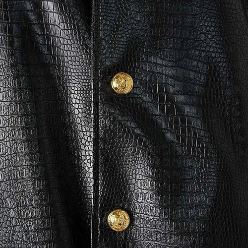 Load image into Gallery viewer, PU Leather Black Brief Big Size Elegant Jacket New O-neck Long Sleeve Women Coat Fashion Tide Spring Autumn 2025 CPG2506

