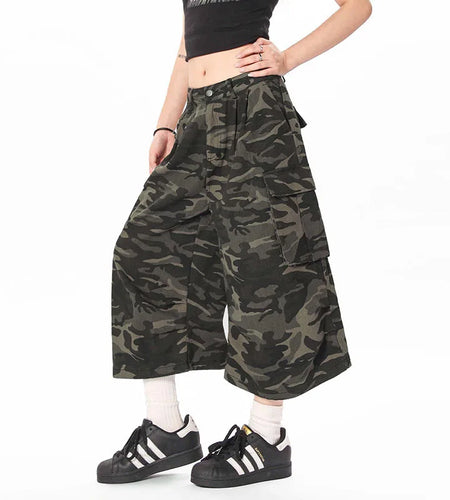 Men's cargo shorts American Style High Street Straight Leg pants Summer Loose Trendy Male Casual Bottoms 2025 9W1723