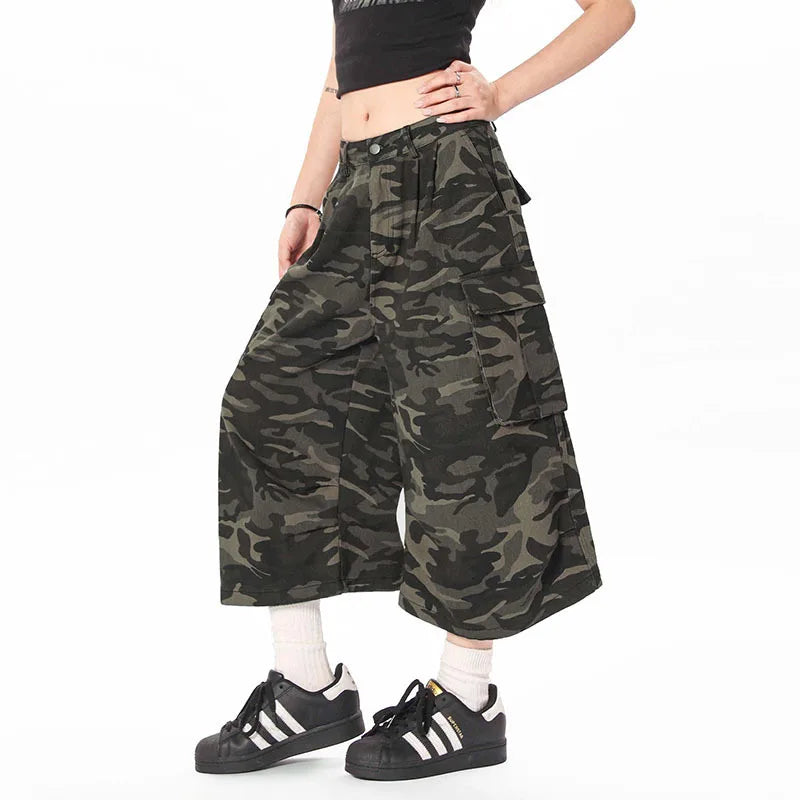 Men's cargo shorts American Style High Street Straight Leg pants Summer Loose Trendy Male Casual Bottoms 2025 9W1723