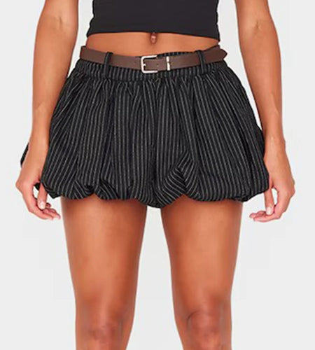 Hit Color Striped Loose Shorts For Women High Waist Temperament Loose Casual Temperament Shorts Female Fashion New