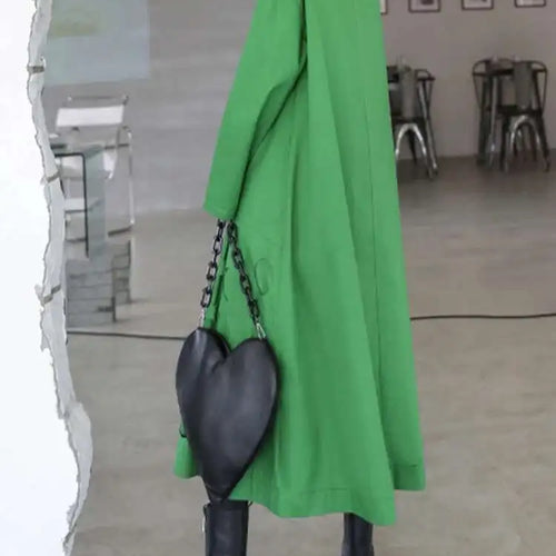 Load image into Gallery viewer, Women Black Hollow Out Big Size Midi Shirt Dress New Lapel Long Sleeve Loose Fit Fashion Tide Spring Autumn 2025 1DF6037
