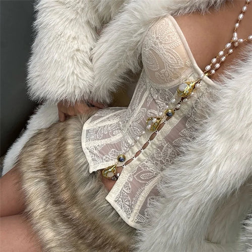 Load image into Gallery viewer, Sexy Tube Top Women Fashion Clothes Off Shoulder Strapless Fishbone Bustier Lace Bandeau Vest y2k Clothing Streetwear
