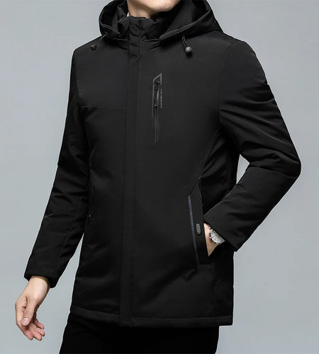 Men Hooded Long Parka Men's Jacket Coat Thick Thermal Windbreaker Down Jacket Winter New Coat Windbreaker Windproof Warm Parkas