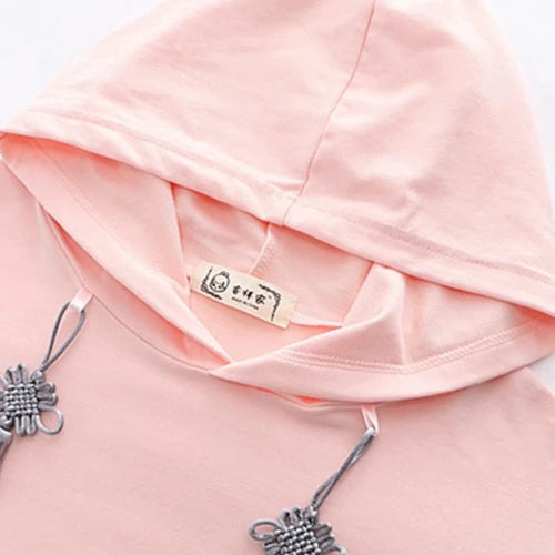 Load image into Gallery viewer, Women Floral Embroidery Hooded Sweatshirts Chinese Style Letter Tassel Cotton Hoodies Spring Long Sleeve Pullovers Tracksui
