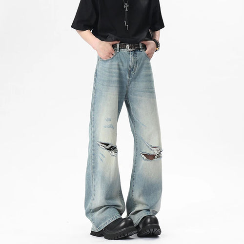 Load image into Gallery viewer, Men&#39;s Jeans New Summer American Style Hole Design Distressed Cat Beard Trendy Gradient Color Male Casual Trousers 9W1806
