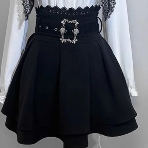 Load image into Gallery viewer, Japanese Kawaii Lolita Shirt Women Y2k Aesthetic Lace Patchwork Bandage Blouse Harajuku Sweet Cute Ruffle Bow Tops Blusas Cute
