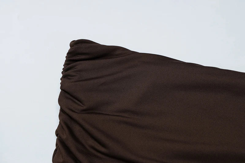 Sexy Skirt Two Peces Sets Women Elegant Off-shoulder Slim Fit Crop Top And Bodycon Skirt Two Peces Sets Ladies Outfits