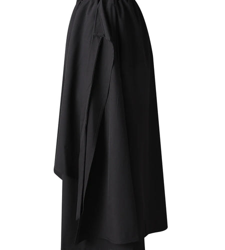 High Elastic Waist Black Irregular Spliced Long Wide Leg Pants New Trousers Women Fashion Tide Spring Autumn 2025 CPG2994