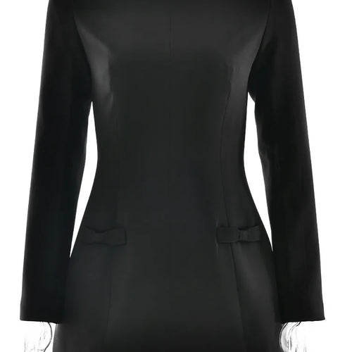 Load image into Gallery viewer, Elegant Long Sleeve Mini Dress Women Bow Round Neck Bodycon Female Autumn/Winter 2025 New Fashionable Street Clothing
