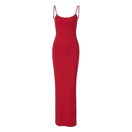 Load image into Gallery viewer, Spaghetti Strap Backless Sexy Maxi Dress For Women Fashion Lace-up Sleeveless Bodycon Club Party Back Slit Long Dress
