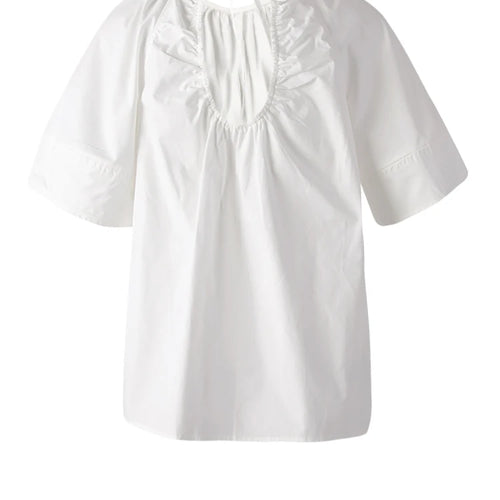 Load image into Gallery viewer, Women Yellow Backless Bandage Big Size Blouse New Round Neck Short Sleeve Shirt Fashion Tide Spring Summer 2025 CPG3248
