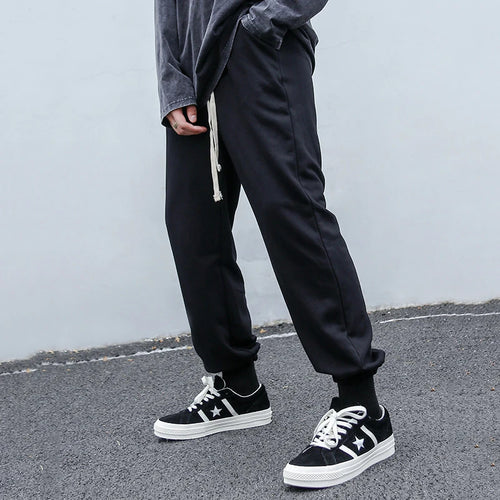 Load image into Gallery viewer, Men's Sweatpants New Casual Pants Solid Color Korean Style Fashion Elastic Waist Trendy Straight Leg Male Trousers 9W1746
