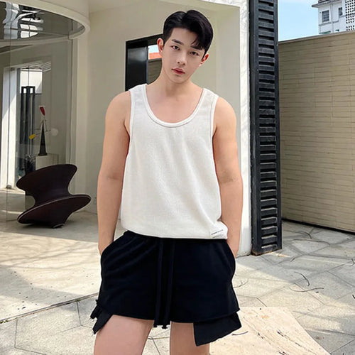 Load image into Gallery viewer, Summer Niche Design Men&#39;s Casual Shorts Elastic Waist Drawstring Ultra-short Pant Male Versatile Sweatpants 9A8920
