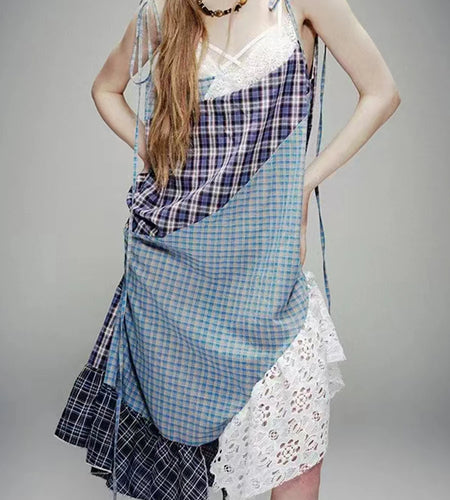 Hit Color Slimming Dresses For Women Square Neck Sleeveless High Waist Chic Long Dress Female Fashion Clothes New