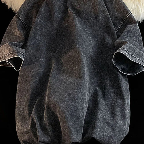 Load image into Gallery viewer, 100% Combed Cotton T-shirt Acid Washed T Shirt For Men Unisex Vintage T-shirt Y2k Casual Top Tee Men's Clothing
