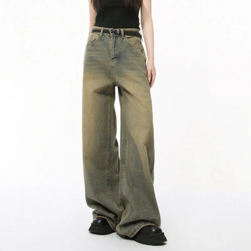 Load image into Gallery viewer, Men's Wear Straight Denim Pants Spring New Fashion Jeans Vintage Washed Wide Leg Trousers Trendy Menwear Summer 9C2019
