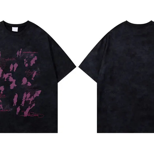 Load image into Gallery viewer, Vintage T-Shirt Y2K Grunge Shadow Graphic Printed Tshirt Streetwear Men Hip Hop Harajuku Punk Gothic Baggy Summer Casual Top Tee
