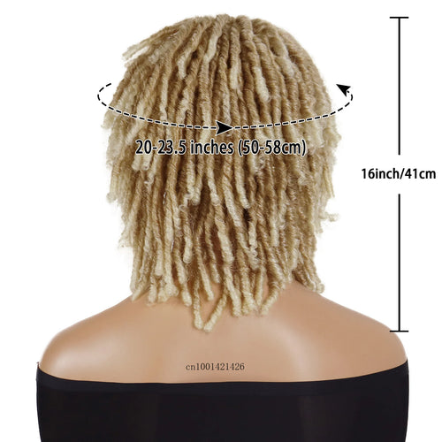 Load image into Gallery viewer, Synthetic Hair Coiled Twists Wigs Women Short Dreadlocks Afro Curly Hairstyles Layered Twisted Locks Locs Realistic Weaving Cap
