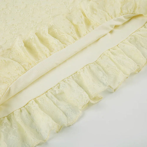 Load image into Gallery viewer, Lace Sleeveless Ruffle Sexy Mini Dress For Women Robe Elegant Deep V Neck Backless Bodycon Club Party Dress Vestido
