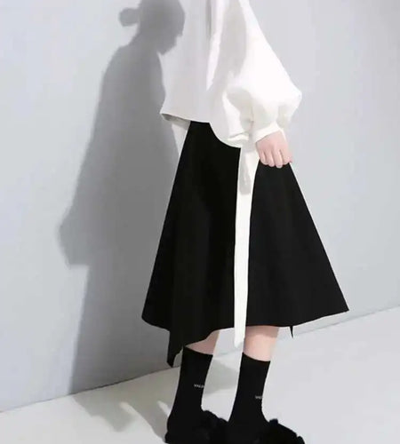 Loose Fit Back Bow Sweatshirt New Round Neck Long Lantern Sleeve Women Big Size Fashion Tide Spring Autumn 2025 JE141