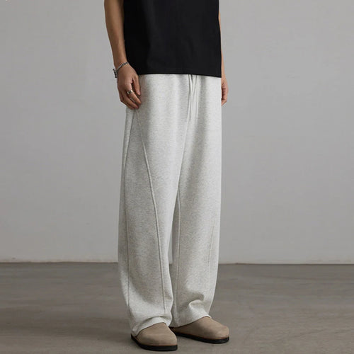 Load image into Gallery viewer, Men's Sweatpants New Threedimensional Cut Curved Knife Pants Elastic Waist Straight Leg Trendy Male Causal Bottoms 9W1904
