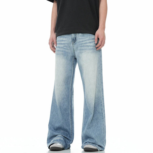 Load image into Gallery viewer, Men's Jeasn New High Street American Style Gradient Color Washed Trendy Loose Straight Leg Denim Pants Summer 9W1730
