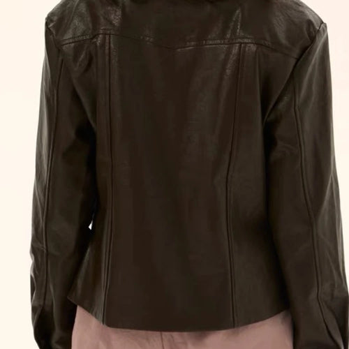 Load image into Gallery viewer, Autumn Harajuku Vintage Bomber Jacket Women Clothes Streetwear Casual Outwear 2025 Ropa Mujer Loose PU Coat Y2k Aesthetic Tops
