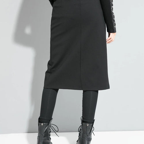 Load image into Gallery viewer, High Elastic Waist Black Stitch Long False Two Trousers New Loose Fit Pants Women Fashion Tide Spring Autumn 2025 1S191
