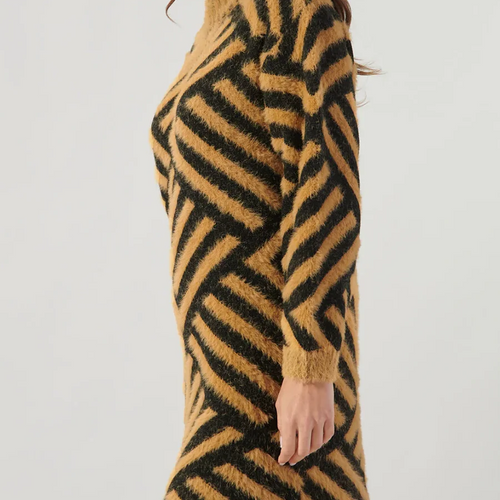 Load image into Gallery viewer, Hit Color Spliced Striped Fashion Sweaters for Women Round Neck Long Sleeves Casual Long Sweater Female Clothing New
