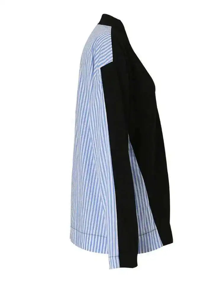 Striped Big Size Knitting Cardigan Sweater Loose Fit V-Neck Long Sleeve Women New Fashion Tide Autumn Winter 2025 1DF3049