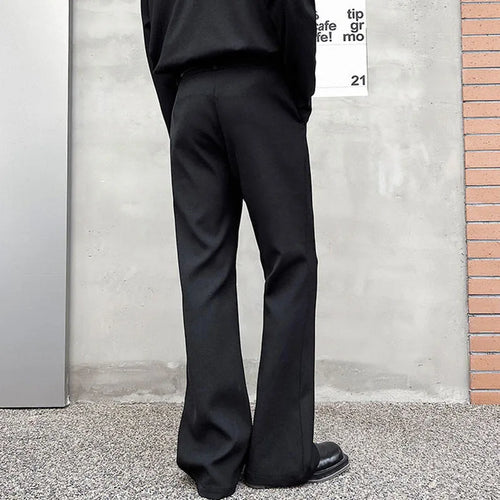 Load image into Gallery viewer, Trendy Male Suit Pants Niche Design 2024 Summer Pocket Minimalism Casual Solid Color Men Flare Trouser Fashion 9C5200
